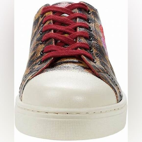 Brighton UPTOWN SPOTS Leopard Leather Sneakers Size 10 - Picture 3 of 12